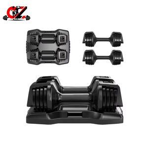 CZFIT Factory Best Seller Ensemble d'haltères réglables de haute qualité pour la remise en forme à domicile, équipement de gym, haltères noirs réglables unisexes - Product Image 1
