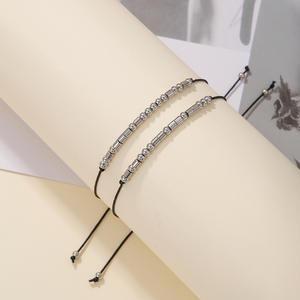 Gran oferta, pulsera de acero inoxidable con código Morse familiar a juego de distancia ajustable para regalos de <span class=keywords><strong>hijo</strong></span> y mamá - Product Image 4