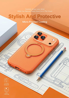 Coque de téléphone antichoc en TPU et PC texturé 3D antidérapante avec support magnétique, vente en gros d'usine pour iPhone 18 Pro Max 17 Pro