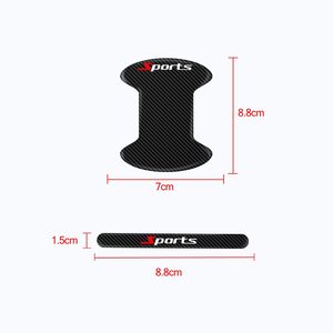8 pièces/ensemble universel en Fiber de carbone sport Logo poignée de porte de voiture couverture protecteur autocollants poignées de porte de voiture décalcomanies sportives - Product Image 3