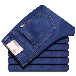 Pantalon en jean pour homme, coupe droite et confortable, en coton, personnalisé, style baggy, fournisseur OEM/ODM, imprimé - Product Image 2