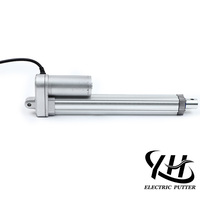 Actionneur linéaire 12V/24V DC à moteur à balais 1200N, étanche IP66, course de 1000 mm pour maison intelligente, vélo et trappe de bateau