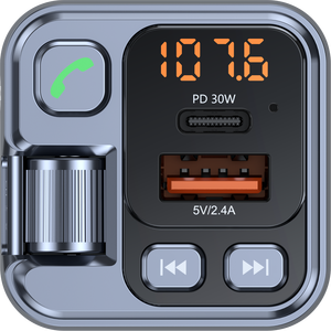 Affichage de fréquence LED transmission <span class=keywords><strong>Fm</strong></span> téléphone Charge rapide Kit mains libres <span class=keywords><strong>voiture</strong></span> récepteur <span class=keywords><strong>Bluetooth</strong></span> - Product Image 2