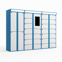 Casier intelligent de lavage de chaussures en libre-service avec serrure électronique et structure assemblée doté d'un scanner d'écran pour usage communautaire