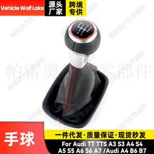 Poignée de levier de vitesses Audi 5 vitesses en cuir ergonomique avec surpiqûres rouges pour R32 A4 B6 B7 CLH711Z018502 - Product Image 5