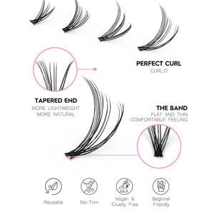 US Local Stock DIY Lash Clusters Eyelash Extension Kit 8-14mm Mix 30D 40D Curl for Self Use Cluster Lashes - Product Image 2