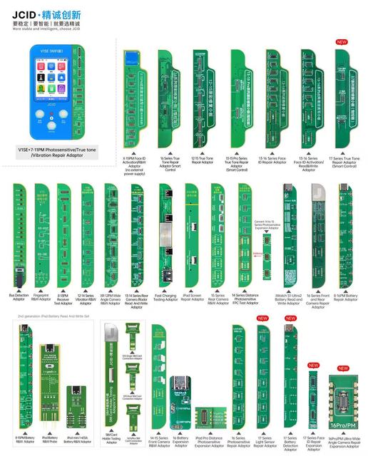 JCID V1SE Programmer for iPhone X 11 12 13 14 15 16 17 Series Photosensitive Color True Tone Vibration Battery Data Face Repair