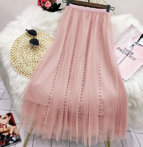 Ecowalson Y2k Mode im koreanischen Stil Harajuku Langer Rock Herbst Frühling eine Linie <span class=keywords><strong>Dummer</strong></span> Vintage Schwarz Rosa Midi Maxirock mit hoher Taille - Product Image 4
