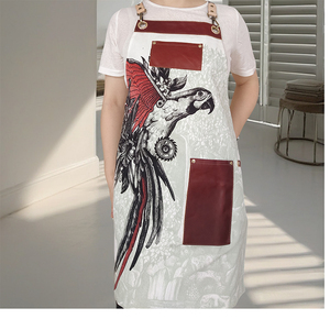 Tablier <span class=keywords><strong>de</strong></span> nettoyage vintage en coton sans manches avec impression numérique, capuche épaisse et tour <span class=keywords><strong>de</strong></span> taille Niuweili A3006 - Product Image 4