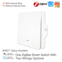 Tuya — interrupteur mural tactile intelligent sans condensateur, sans fil, Zigbee 3.0, 1/2/3/4 gangs, pour luminaire, Tuya, EU/UK
