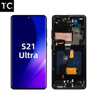 Écran tactile numériseur TC en promotion, haute qualité, garantie 1 an, OEM pour S21 Ultra, cadre LCD noir, 100 % testé, personnalisé