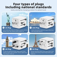 Worldplug Dernier chargeur de voyage compact à petite prise Adaptateur international universel pour une utilisation mondiale Adaptateur de prise secteur pour PD