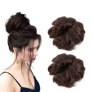 30g bán buôn tóc lộn xộn mảnh cưới Donut tóc vòng hàng ngày tóc Bun scrunchie Phụ kiện cho phụ nữ