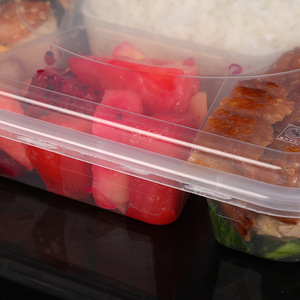 Disposable Lunch Box Rectangle 50 Or 150 <b>Plastic</b> Food Storage <b>Container</b> For Takeout Bento Packaging - Product Image 1