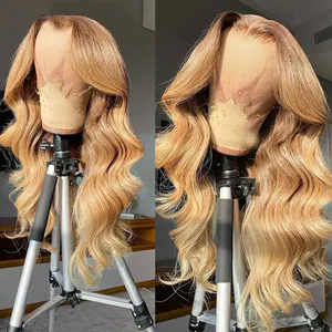 Wholesale 27 Honey Blonde Lace Front Wig 13x4 Human Hd Lace Front 180% Density Virgin Hair Highlighted Wigs For Black Women