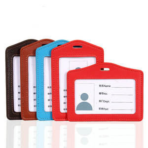 Porta Tarjetas de Identificación de Cuero Genuino de Alta Calidad, para Ventana Lateral, Sin Cierre, 20 mm, para Tarjetas de Menos de 2 Pulgadas - Product Image 1