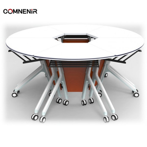 Bộ Bàn Ghế Lớp Học Bán Chạy Sản Xuất Nội Thất Đại Học Sản Xuất Đồ Nội Thất Hình Thang Bàn Học Sinh Bằng Gỗ - Product Image 1