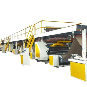 Used automatic 5 ply corrugated roller cardboard production line