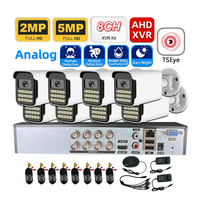 Système de surveillance extérieure 8 canaux 5MP avec audio bidirectionnel, alarme de zone, suivi de mouvement humain et capteur CMOS
