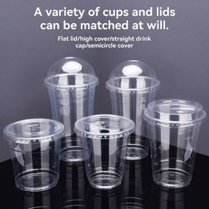 Gobelets jetables transparents en PET avec couvercles, calibre 98, 12/14/16/18/20/24 oz, personnalisables avec logo, pour café glacé, latte et jus - Product Image 3