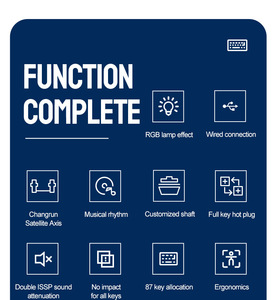 Ban Đầu OEM Không Dây Bàn Phím Cơ Khí 60% Màu Xanh Trắng Ba Màu <span class=keywords><strong>Backlit</strong></span> Bt 5.0/2.4G/USB-C Có Thể Sạc Lại Cho PC Chơi Game - Product Image 4