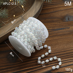 Christmas 2025 Xmas Tree <strong>Decoration</strong> Christmas Ball Bead Chain clear <strong>Snowflakes</strong> Christmas Ornament Xmas Tree Decor - Product Image 5