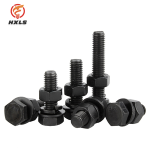 Vente en gros de boulons et d'écrous hexagonaux en acier de haute qualité DIN933 DIN931UNC M6-M36 M10, grades 8.8, 10.9, 12.9, finition oxyde noir - Product Image 5