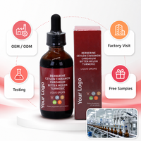 XuTong Gouttes liquides de cannelle de Ceylan et de Cayenne, extrait de berbérine, de chrome, de melon amer et de curcuma 60ml pour la régulation lipidique, usage adulte