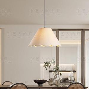 Lampe suspendue de style Zen japonais, ronde blanche, LED E27, pour salle de thé, chambre à coucher, café - Product Image 4
