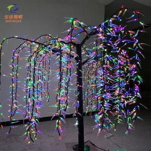 Wholesale outdoor Professional landscape artificial led weeping willow tree