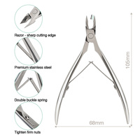 Outils de manucure en acier inoxydable-Coupe-ongles et ciseaux à cuticules Pointes tranchantes en PVC Produit de beauté en sac pour les doigts
