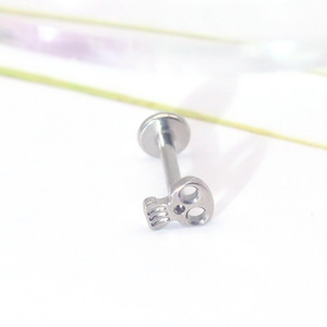 Boucles d'oreilles en alliage de titane en forme de crâne, 1,2x6mm, 1,2x8mm, 1,2x10mm, pour piercing d'oreille, bijoux, cadeau - Product Image 3