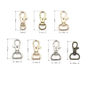 key chain and lanyard hardware wholesale small metal clips hook zinc alloy swivel lobster clasps