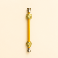 Tuyau de gaz flexible en acier inoxydable ondulé 316L CSST, tube pliable, revêtement PE jaune pour une installation facile, conduite de gaz