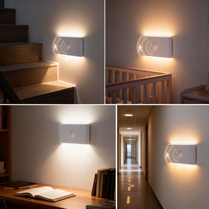 Up Down Wall Sconce Motion <b>Sensor</b> Magnetic Mount AAA Battery Powered Night <b>Lights</b> Wardrobe Kitchen Kids Room Led Cabinet <b>Light</b> - Product Image 5