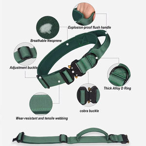 Tactische Halsband Met Handvat Duurzaam Tactisch Nylon Hondenhalsband Verstelbare Trainingskraag Voor Grote Honden - Product Image 2