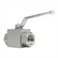 Válvula de bola de control manual hidráulica de acero al carbono de alta presión con bridas DN25 para aceite de alta temperatura, sellado NBR, ODM OEM 1 pulgada 3 pulgadas
