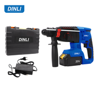 Marteau perforateur sans fil DINLI DL-01H 18V avec batterie au lithium, moteur sans balais, 26 mm, application industrielle pour le béton