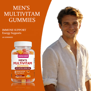 Multivitaminico OEM per Uomini, 60 Caramelle Gommose |   Integratore Alimentare con Biotina, Iodio, Zinco e <span class=keywords><strong>Papaya</strong></span> per Energia e Sistema Immunitario - Product Image 2