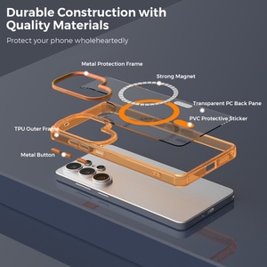 Fundas Magnéticas Transparentes para Teléfono Móvil Samsung S26 S22 S23 S24 Ultra A57 A36 A56 A26 A17 A15 A55 A37 A35, Resistentes a Impactos - Product Image 2