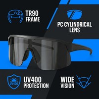 Lunettes de soleil de sport pour hommes TG KC07-15A, monture TR90, verres polarisés, protection UV, design semi-cerclé pour activités de plein air