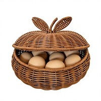 Creatieve appelmand deksel woonkamer salontafel fruit ei snack diverse spullen opbergbak PP organizer pastorale stijl