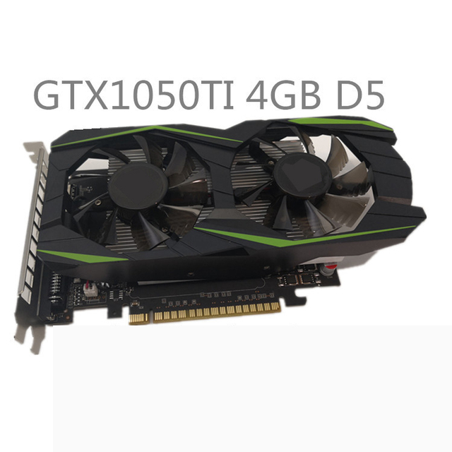 New GTX 1050 Ti 4G Graphics Card for Desktop Computers Fan-Cooled Gaming & Office Use