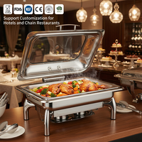 Luxuriöses Chafing Dish Set Silbernes Chafing Dish Goldenes Chafing Dish Edelstahl für Restaurant Hotel Buffet Nutzung