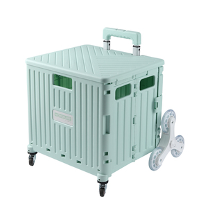 Bán Buôn Tùy Chỉnh Cầu Thang Leo Núi Bánh Xe Gói N Cuộn Đóng Mở Nhựa Gấp Hành Lý Xe Đẩy Xách Tay Gấp Xe Đẩy Giỏ Hàng - Product Image 2