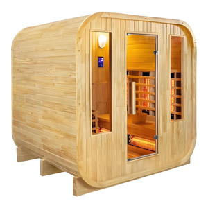 Sauna con puerta lateral para exteriores, almohada de madera/Sauna con marco de madera, horno eléctrico, Suite, <span class=keywords><strong>Spa</strong></span>, bañera de hidromasaje para exteriores - Product Image 6