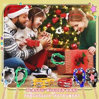 Wholesale 30CM Length Double Row Metal Jingles Hand Held Tambourine Percussion Instruments for Party KTV Church