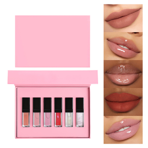 Grosir kustom Logo Vegan <span class=keywords><strong>Kit</strong></span> Lip Gloss 6 warna Set Lipgloss dengan Label privat-membuat <span class=keywords><strong>Kit</strong></span> rias merek Anda sendiri - Product Image 2