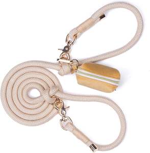 Hands-Free Strong Sturdy <strong>Dog</strong> Leash Nylon <strong>Rope</strong> Set with Custom Multicolored Velvet Bowknot <strong>Dog</strong> Poop Bag Slip <strong>Rope</strong> Leads Training - Product Image 5