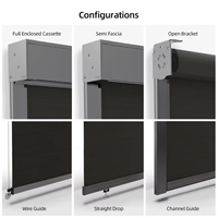 Store banne extérieur coupe-vent et imperméable pour patio, balcon, gazebo, pergola – Taille personnalisée